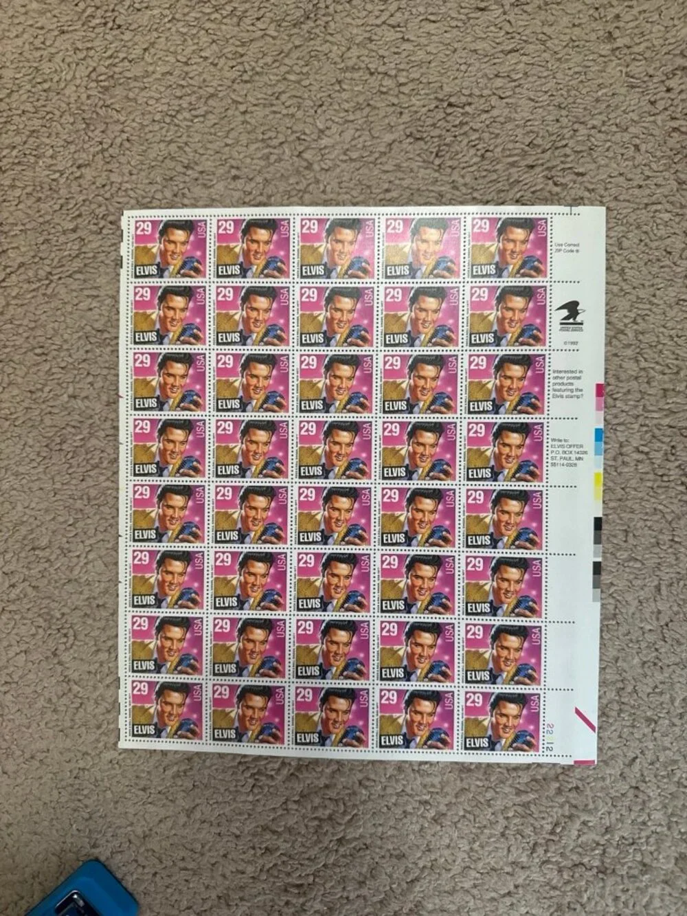 40 NEW Elvis Presley stamps - 1992